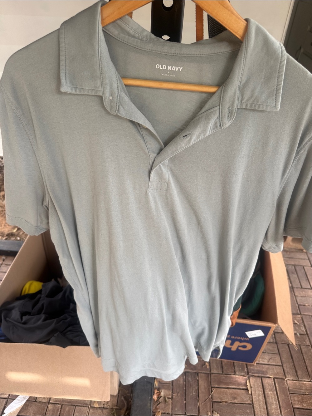 Old Navy Men’s Sage Green Short-Sleeve Polo